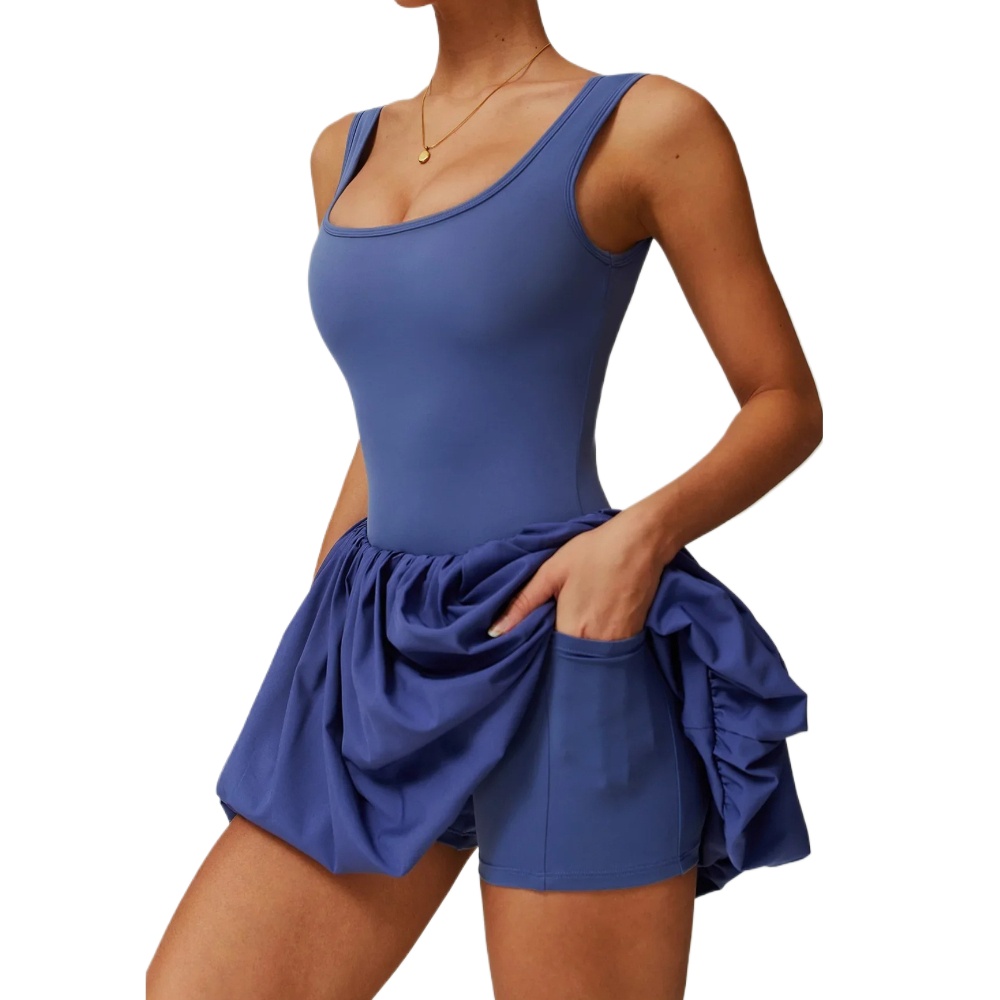 Yoga Fitness Dress - Women's Anti Glare Yoga Romper Fake