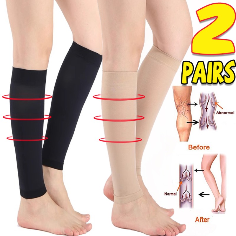 Knee Sleeve Compression - 1/2Pairs Varicose Vein Medical Stocking Elastic