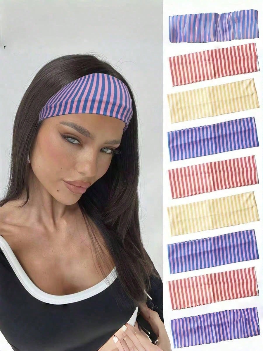 Yoga Daily Fitness - Women Elegant Striped Elastic Fabric Sports