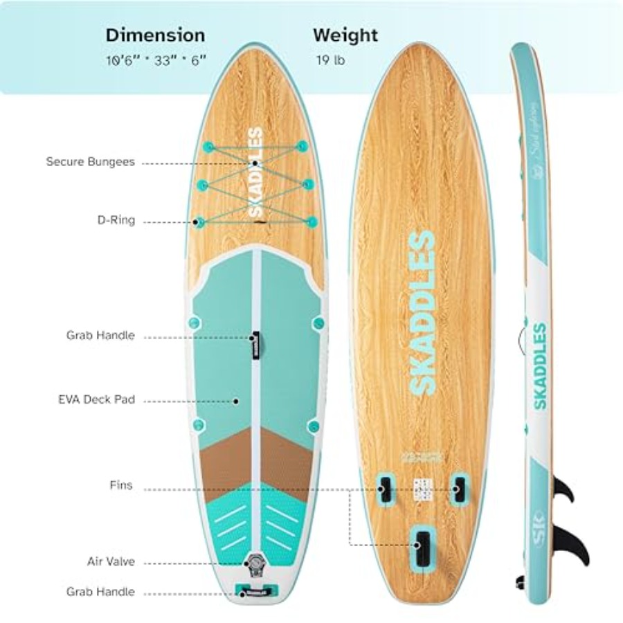 Inflatable Stand Up Paddle Boa - Yoga Fitness Board reseña y precio