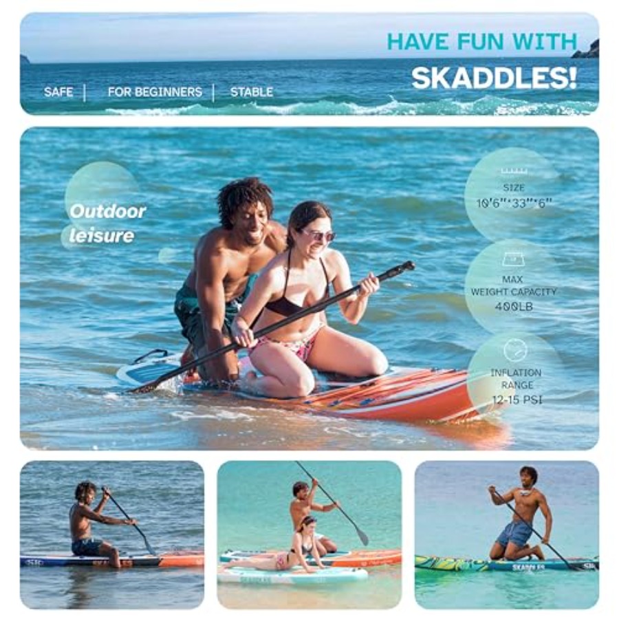 Inflatable Stand Up Paddle Boa - Yoga Fitness Board reseña y precio