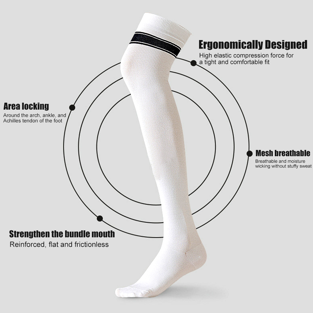 1Pair High Thigh Socks Striped - Yoga Daily Fitness reseña y precio