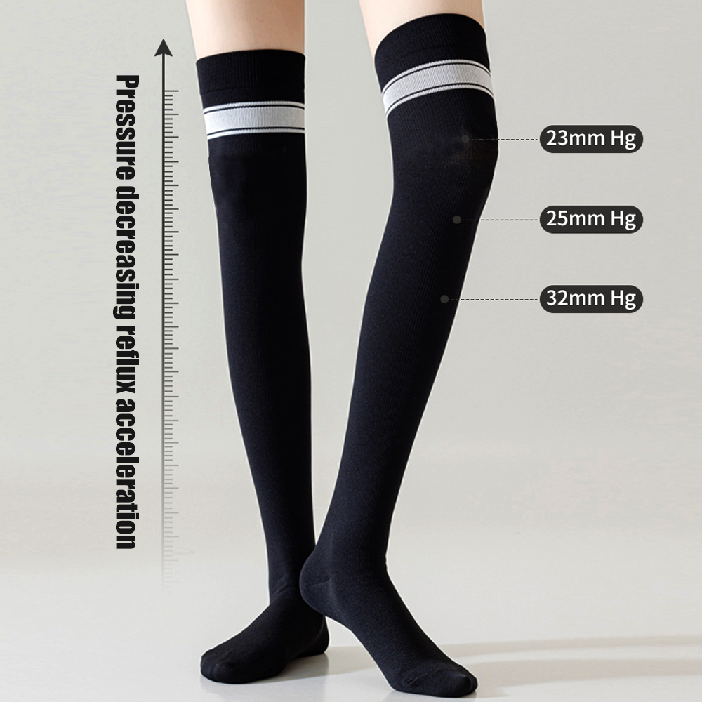 1Pair High Thigh Socks Striped - Yoga Daily Fitness reseña y precio