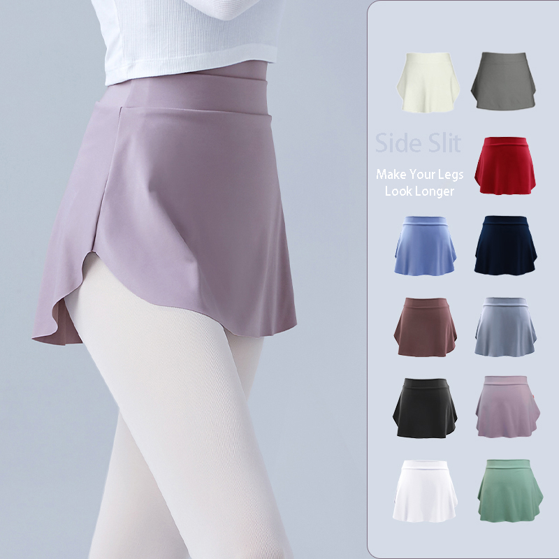 Women Side Split Dance Skirts  - Yoga Fitness Dress reseña y precio