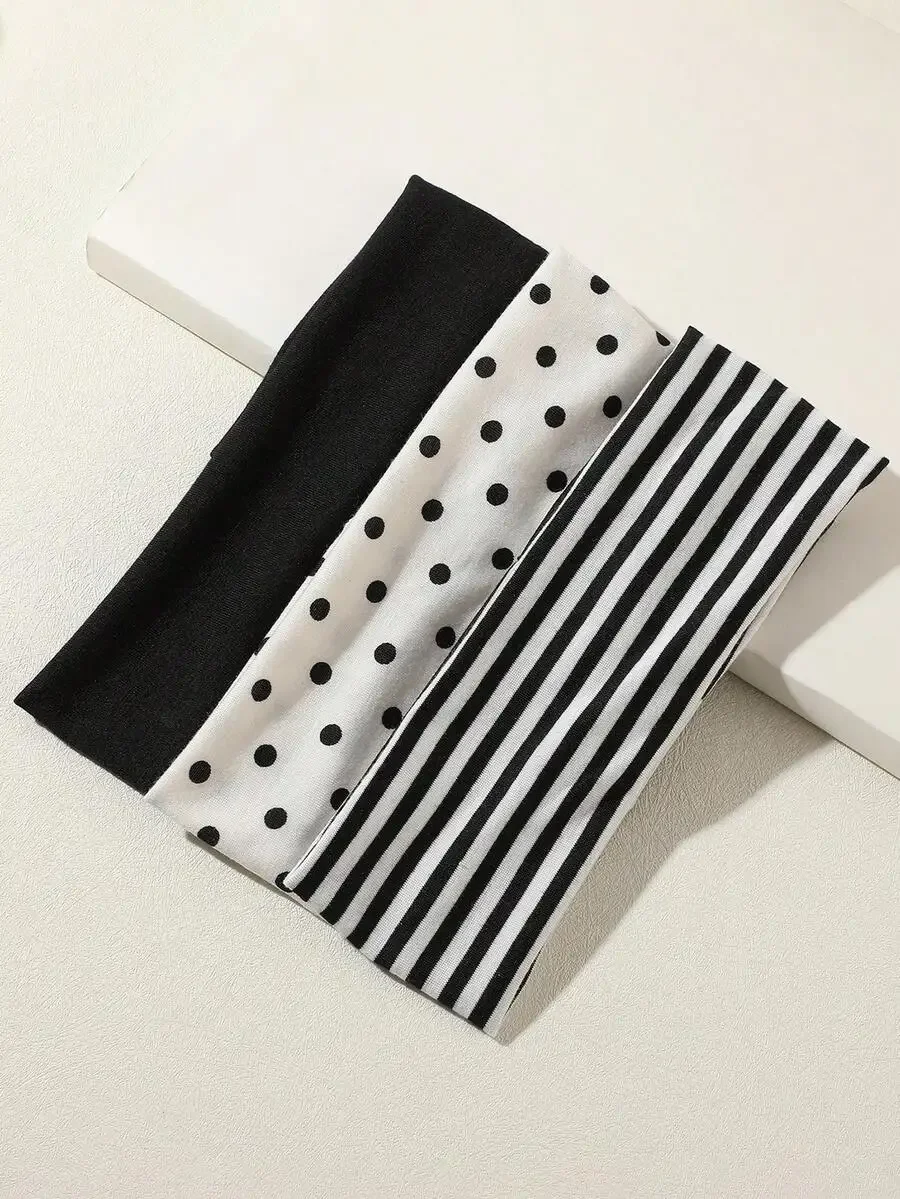 3pcs Black White Polka Dot Str - Yoga Daily Fitness reseña y precio