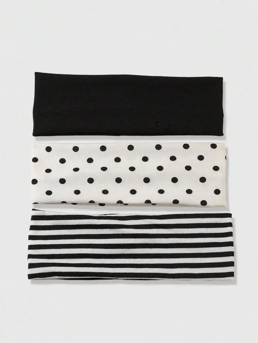 3pcs Black White Polka Dot Str - Yoga Daily Fitness reseña y precio