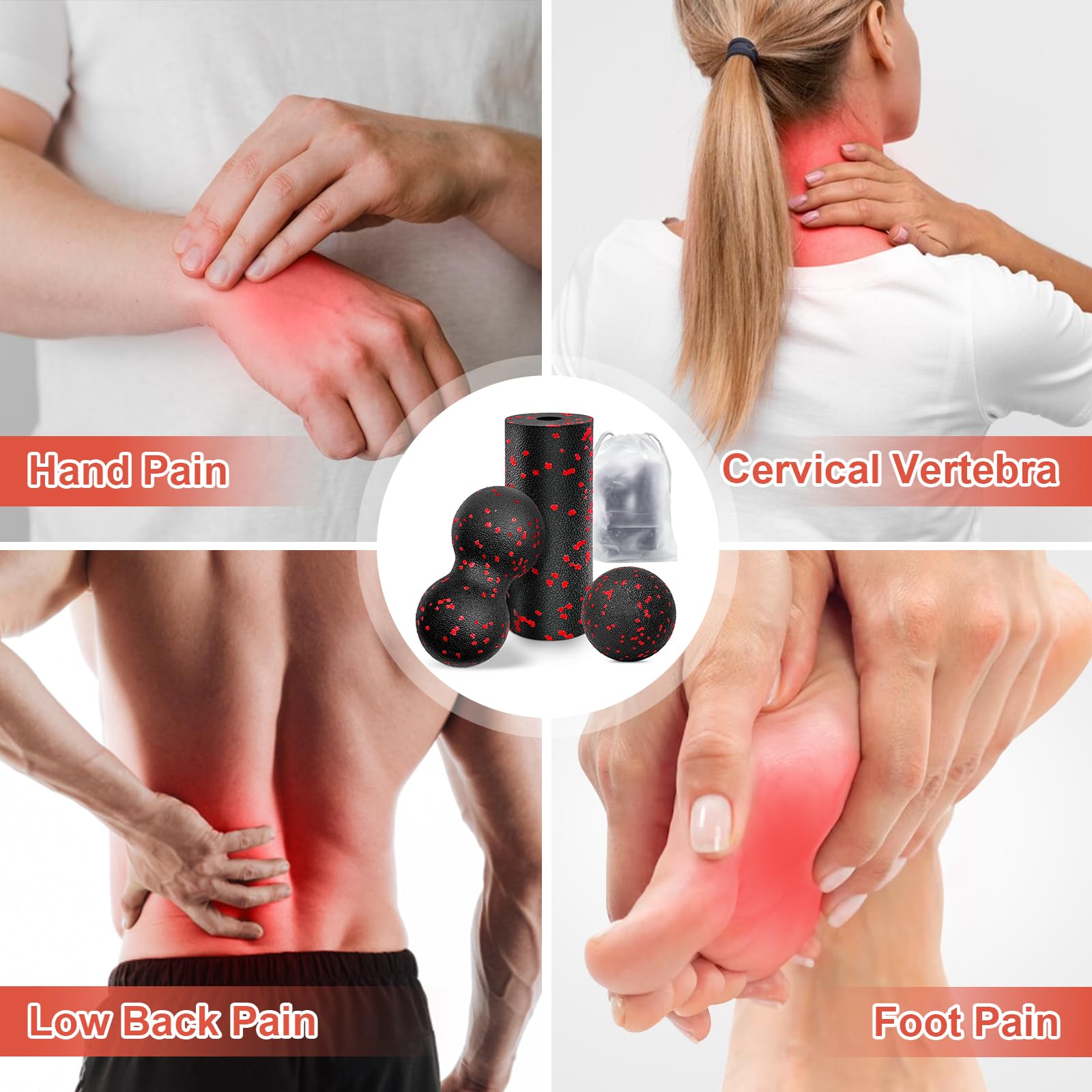 Hollow Yoga Roller Massage Pea - Yoga Fitness Roller reseña y precio