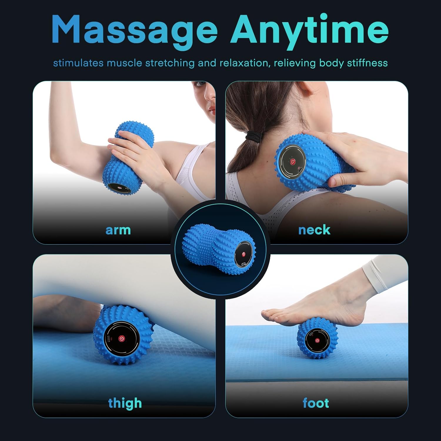 2 in 1 Vibrating Peanut Massag - Yoga Fitness Roller reseña y precio