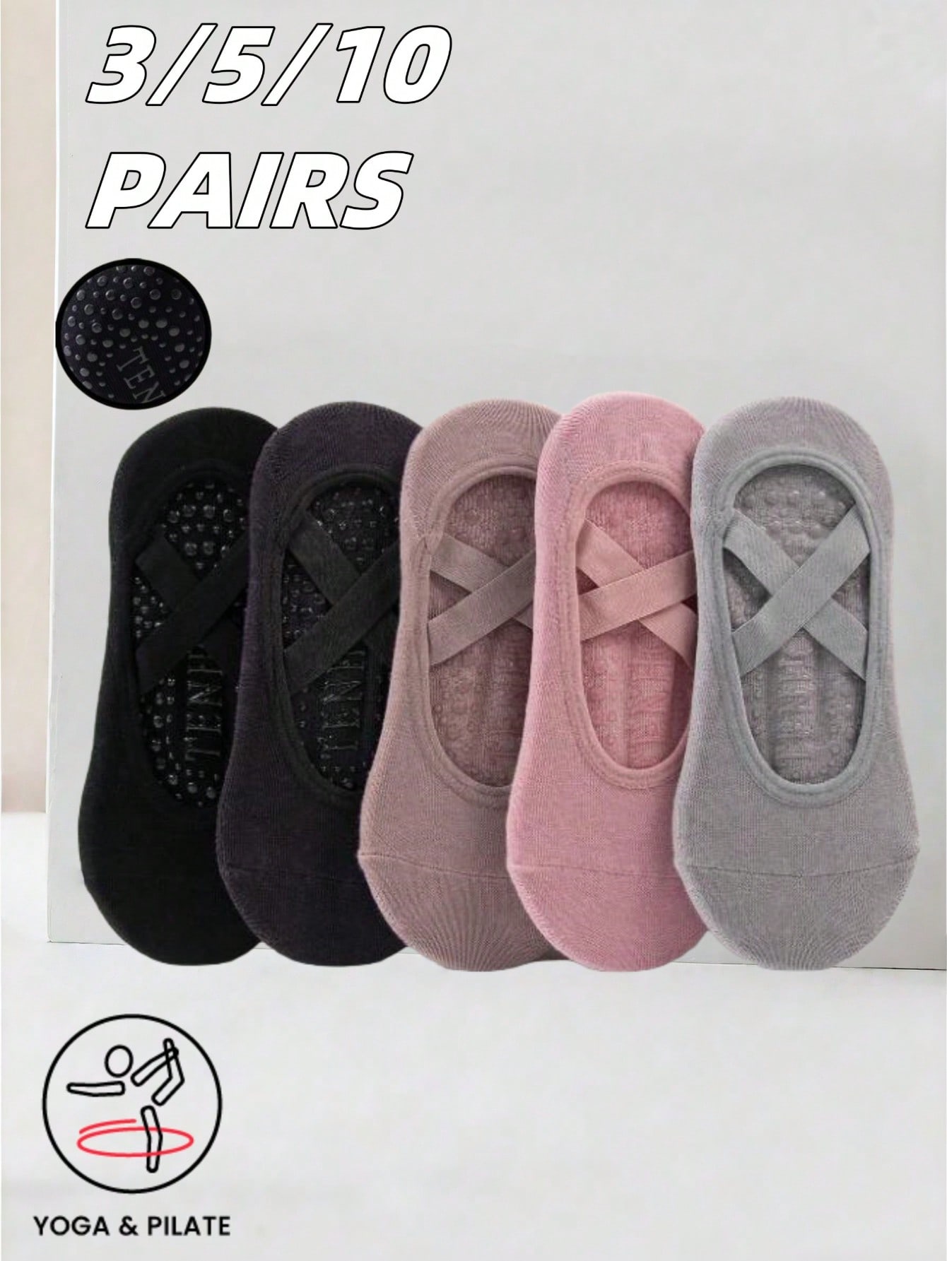 Anti-slip silicone sole yoga s - Yoga Daily Fitness reseña y precio