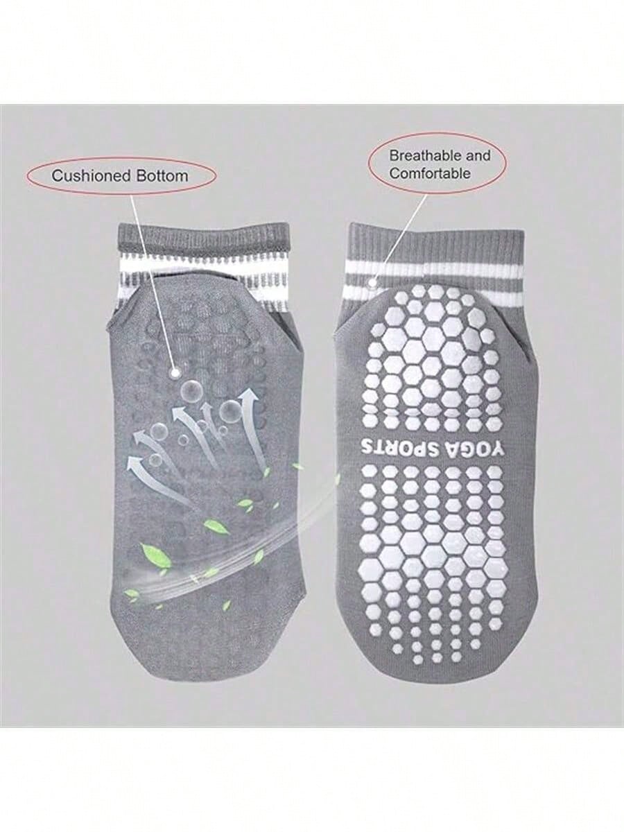 5 Pairs Women Double Stripe No - Yoga Daily Fitness reseña y precio