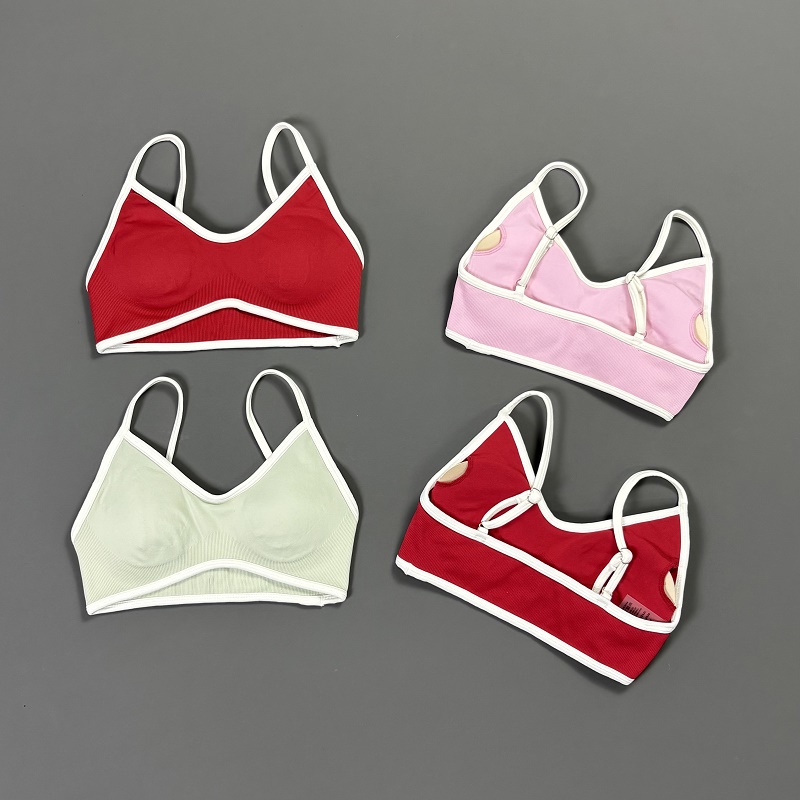 Women Contrastline Yoga Bra V  - Yoga Daily Fitness reseña y precio