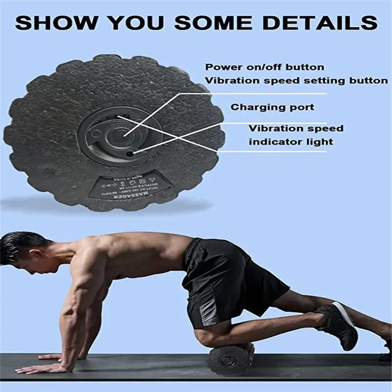 4-Speed Vibrating Electric Yog - Yoga Fitness Roller reseña y precio