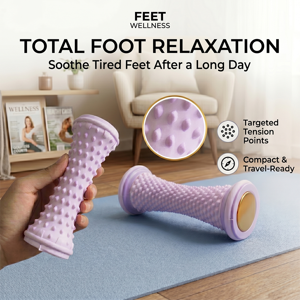 Foot Roller for Deep Tissue Ma - Yoga Fitness Roller reseña y precio