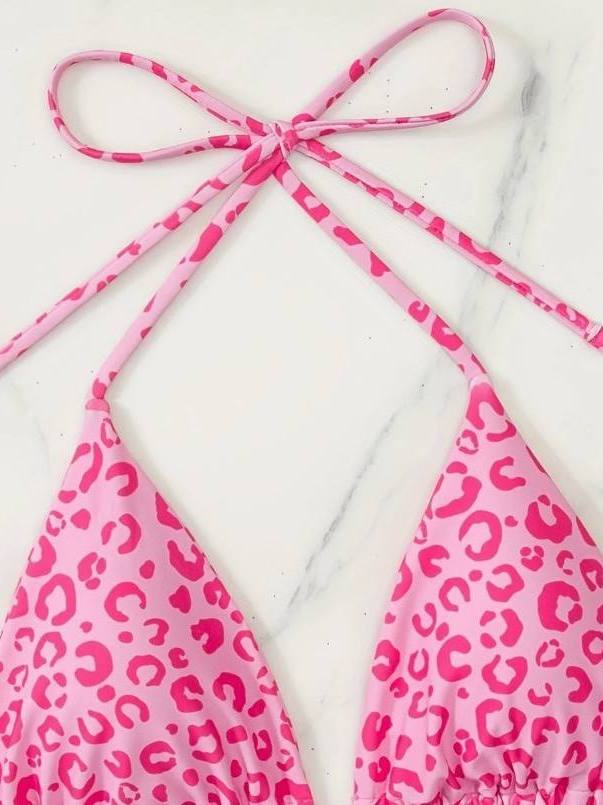 2026 New Pink Leopard Print Bi - Yoga Fitness Brand reseña y precio