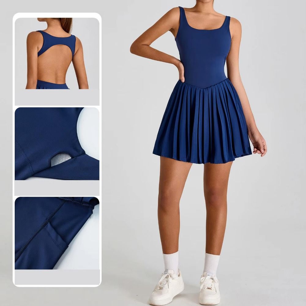 Hollow Out Women Tennis Dress  - Yoga Fitness Dress reseña y precio