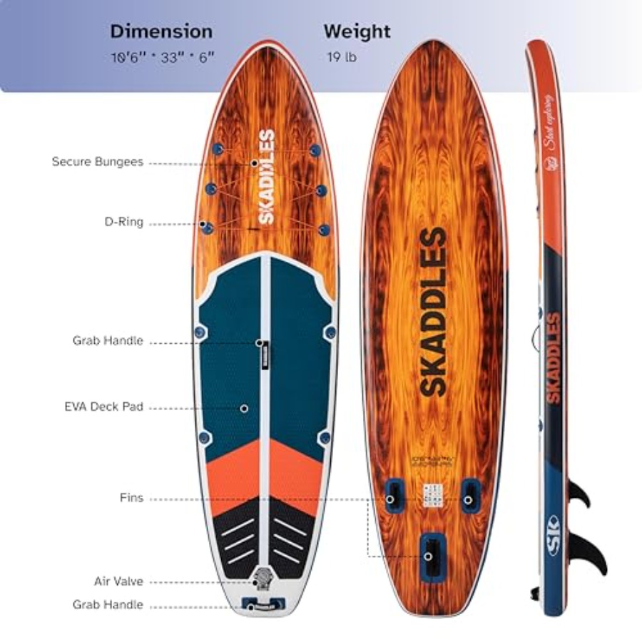 Inflatable Stand Up Paddle Boa - Yoga Fitness Board reseña y precio