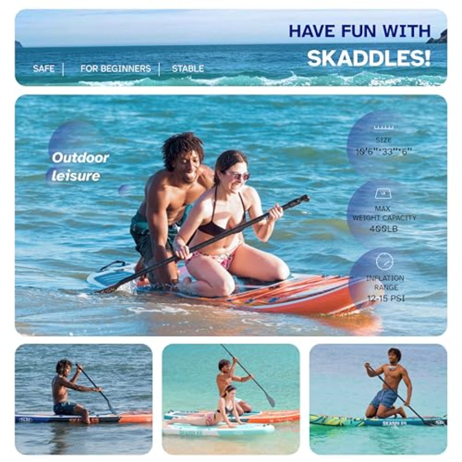 Inflatable Stand Up Paddle Boa - Yoga Fitness Board reseña y precio