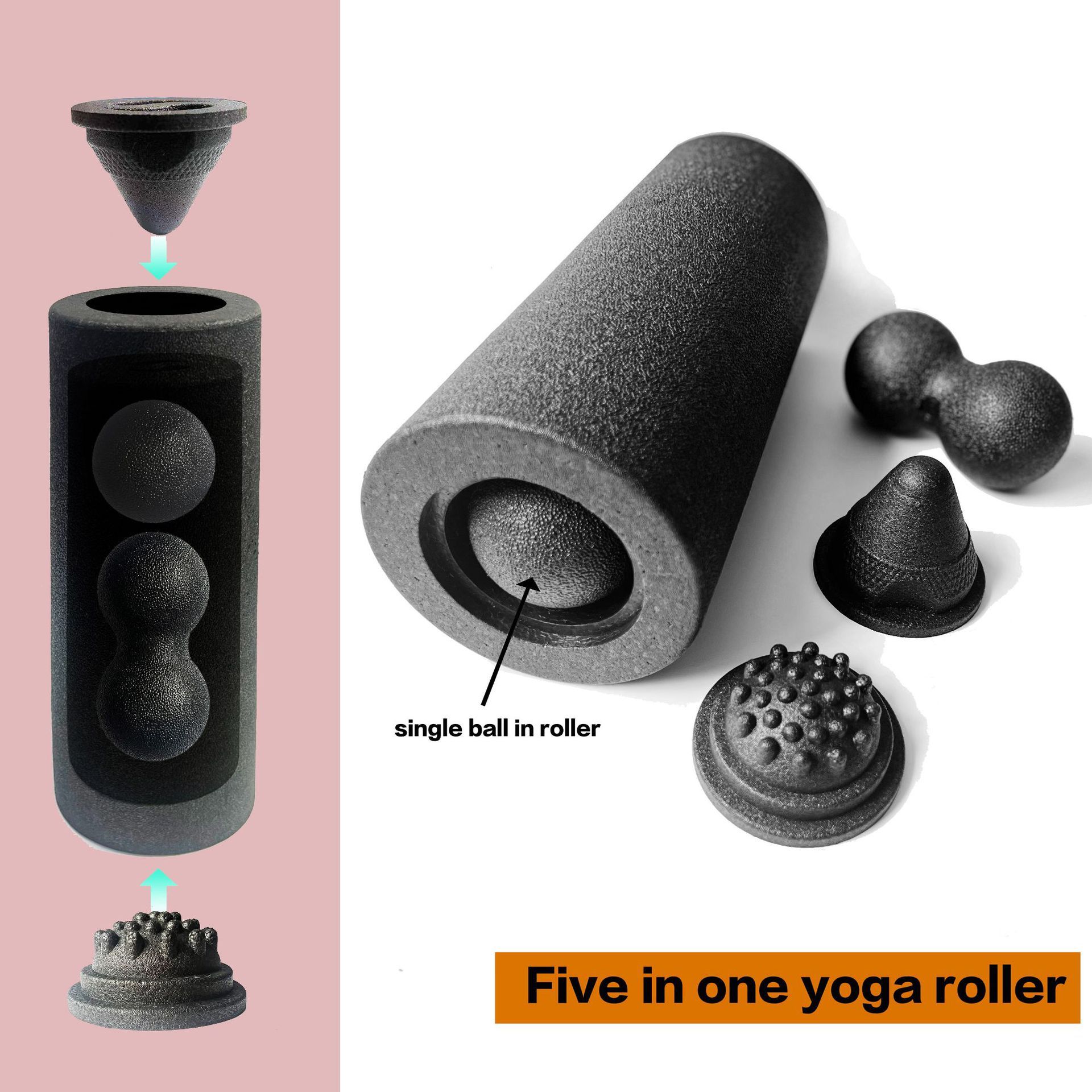 5-in-1 Fascia Roller Set Muscl - Yoga Fitness Roller reseña y precio