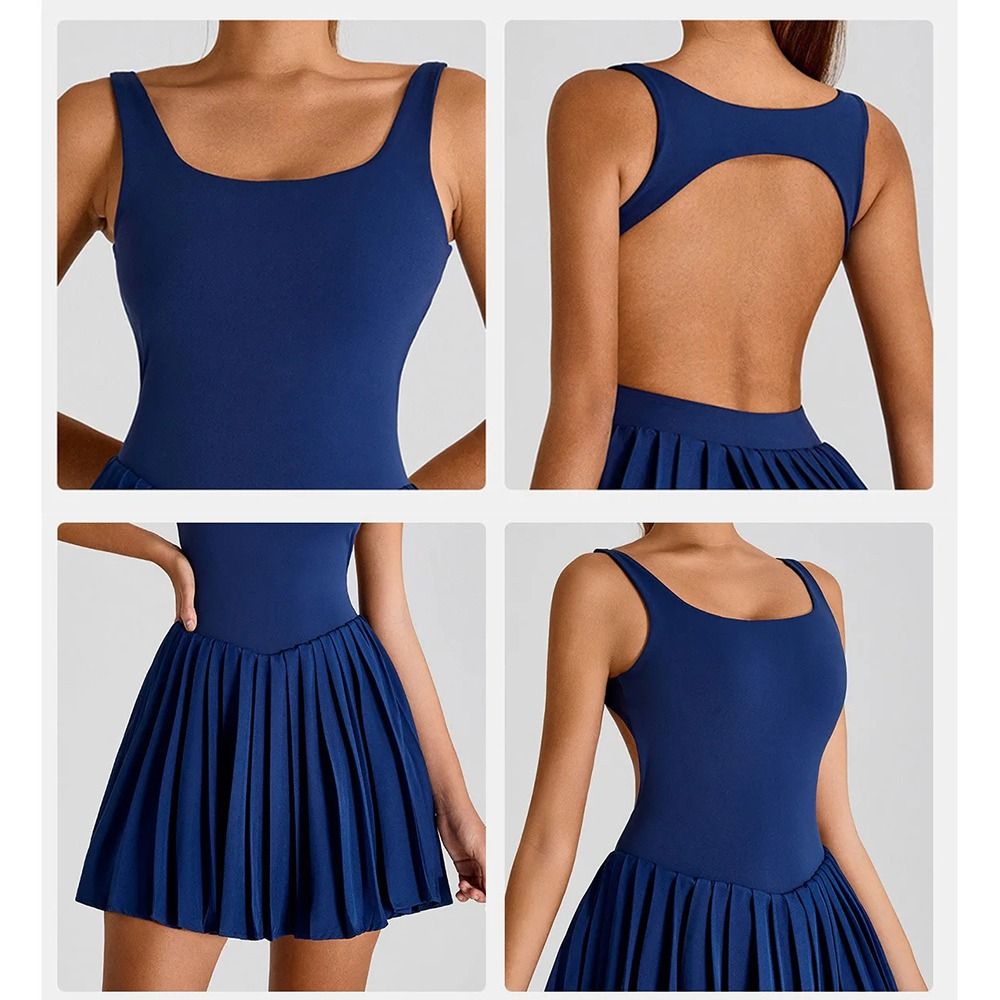 Hollow Out Women Tennis Dress  - Yoga Fitness Dress reseña y precio